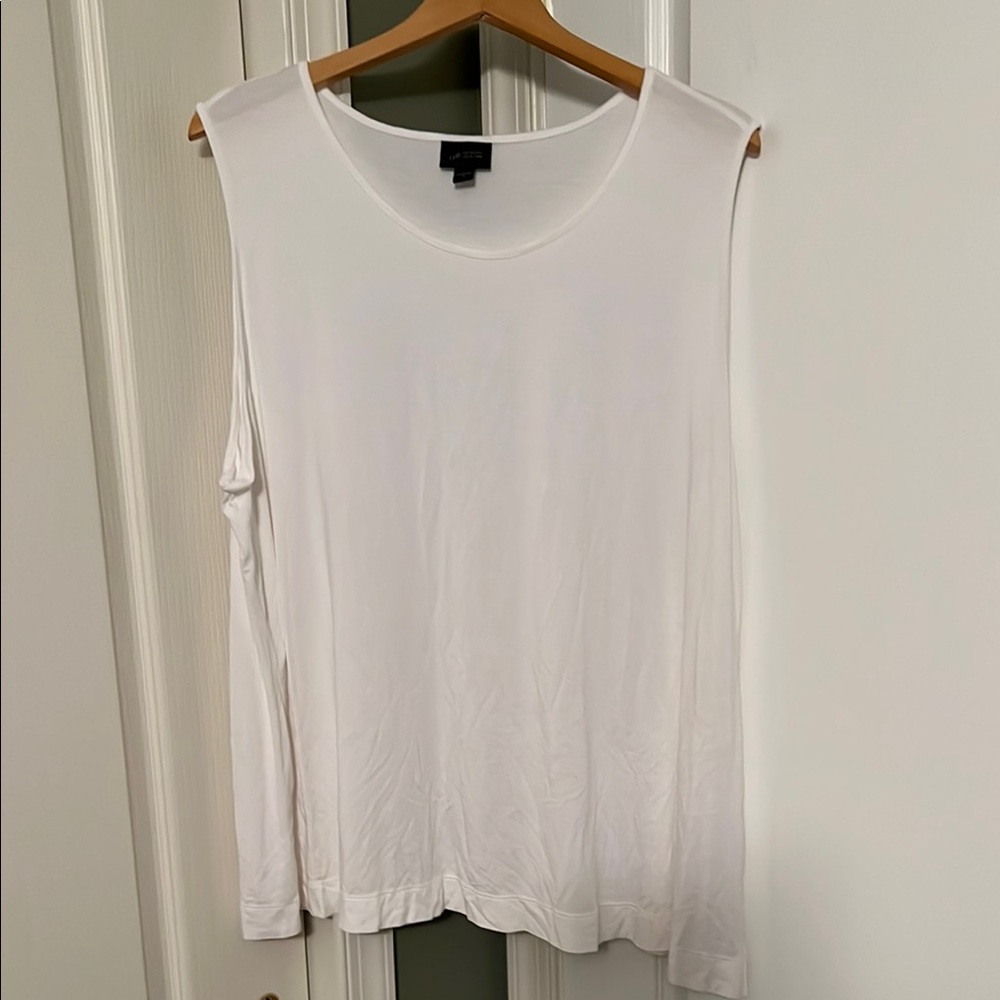 J. Jill White Wearever Layering Sleeveless Top 3X